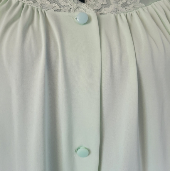 Green Cottagecore Victorian Nightgown Slip Dress - Picture 4 of 10